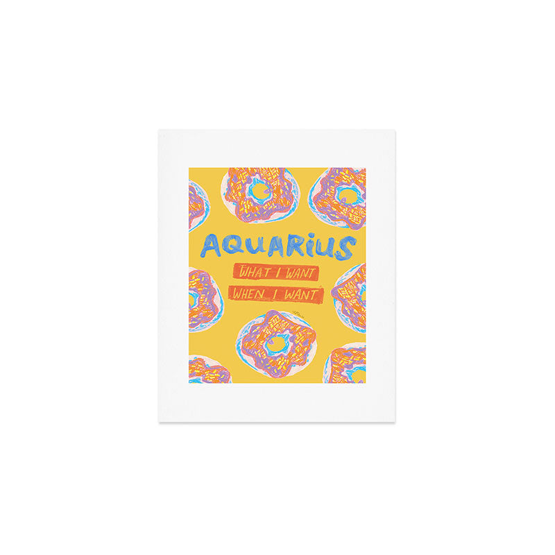 Aquarius Confidence in Buttercup Yellow | Zodiac Series Art Print Gallery Image 1