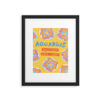 Aquarius Confidence in Buttercup Yellow | Zodiac Series Framed Art Print Gallery Image 5