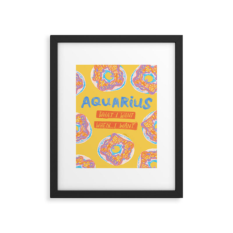 Aquarius Confidence in Buttercup Yellow | Zodiac Series Framed Art Print Gallery Image 5