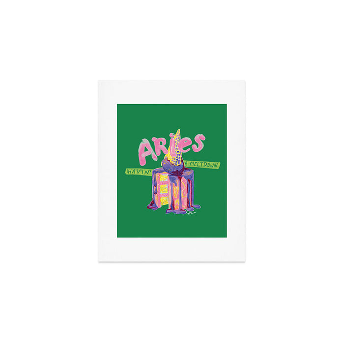 Aries Dessert in Kelly Green & Pink Art Print Gallery Image 1