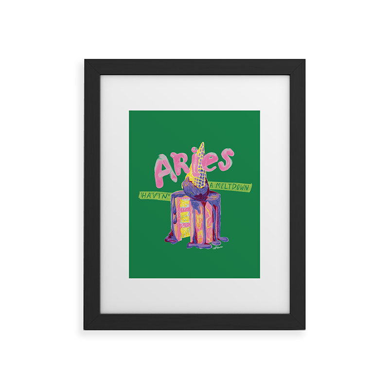 Aries Dessert in Kelly Green & Pink Framed Art Print Gallery Image 4