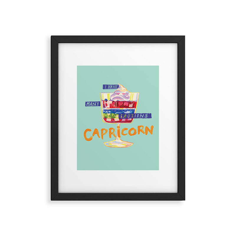 Capricorn Feelings in Pastel Green | Zodiac Series Framed Art Print Gallery Image 5