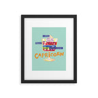 Capricorn Feelings in Pastel Green | Zodiac Series Framed Art Print Gallery Image 5