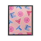 Cast Your Vote | Hand-Lettered Pattern in Peach Framed Canvas Print Gallery Image 6