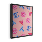 Cast Your Vote | Hand-Lettered Pattern in Peach Framed Canvas Print Gallery Image 2