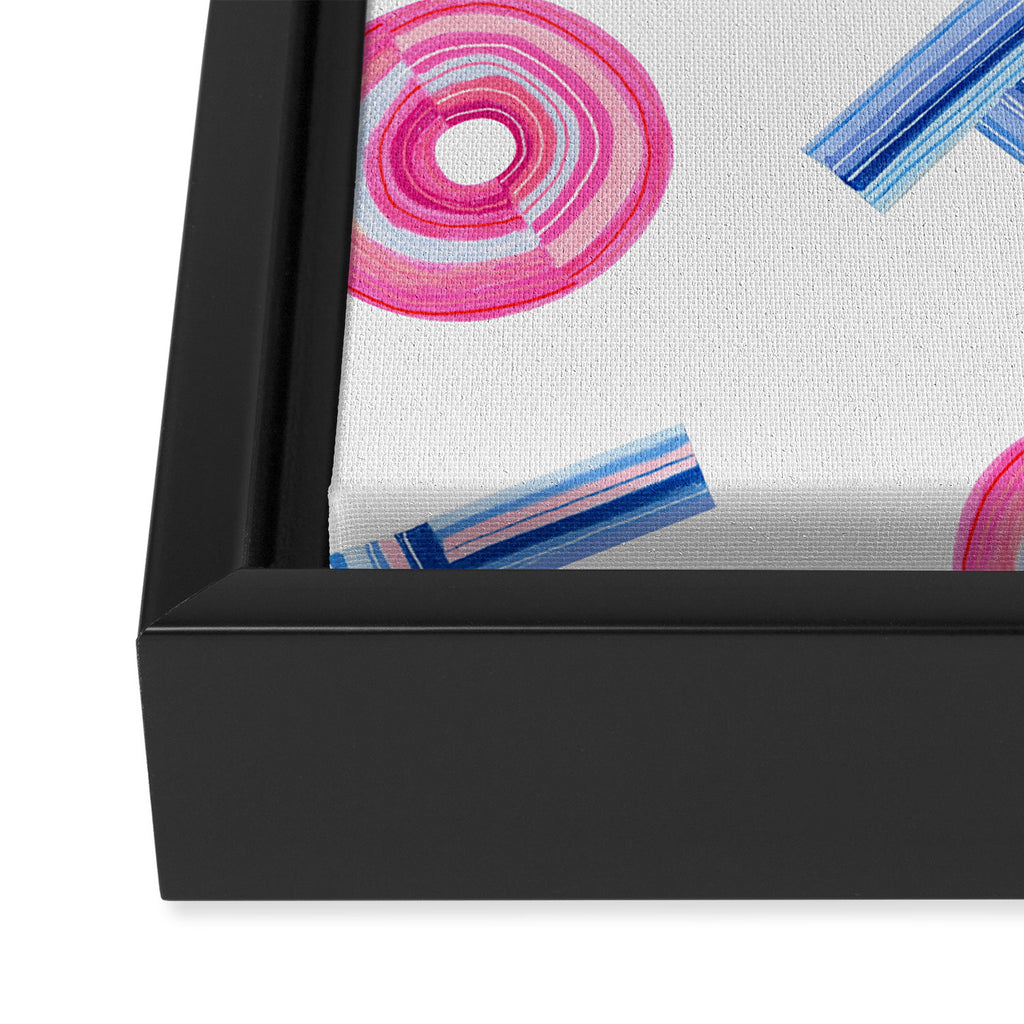 Cast Your Vote | Hand-Lettered Pattern in White Framed Canvas Print Gallery Image 3