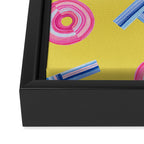 Cast Your Vote | Hand-Lettered Pattern in Yellow Framed Canvas Print Gallery Image 3
