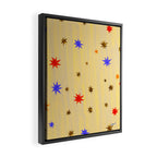 Celestial Star Twinkle in Golden Amber Watercolor Framed Canvas Print Gallery Image 2