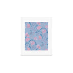 Coastal Oysters on the Beach in Sea Blue & Lavender Art Print Gallery Image 1