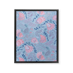 Coastal Oysters on the Beach in Sea Blue & Lavender Framed Canvas Print Gallery Image 6