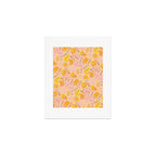 Coastal Oysters on the Beach in Lemon Orange & Peach Art Print Gallery Image 1