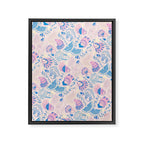 Coastal Oysters on the Beach in Pastel Pink & Blue Framed Canvas Print Gallery Image 6