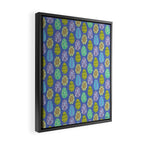 Colorful Folk Art Easter Eggs in Lavender & Green Framed Canvas Print Gallery Image 2
