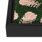 Dancing Pinecones in Forest Green & Pink Framed Canvas Print Gallery Image 3