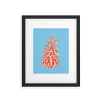 Dancing Pinecones in Light Blue & Red Framed Art Print Gallery Image 5