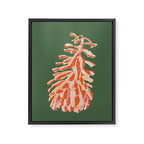 Dancing Pinecones in Sage Green & Red Framed Canvas Print Gallery Image 6