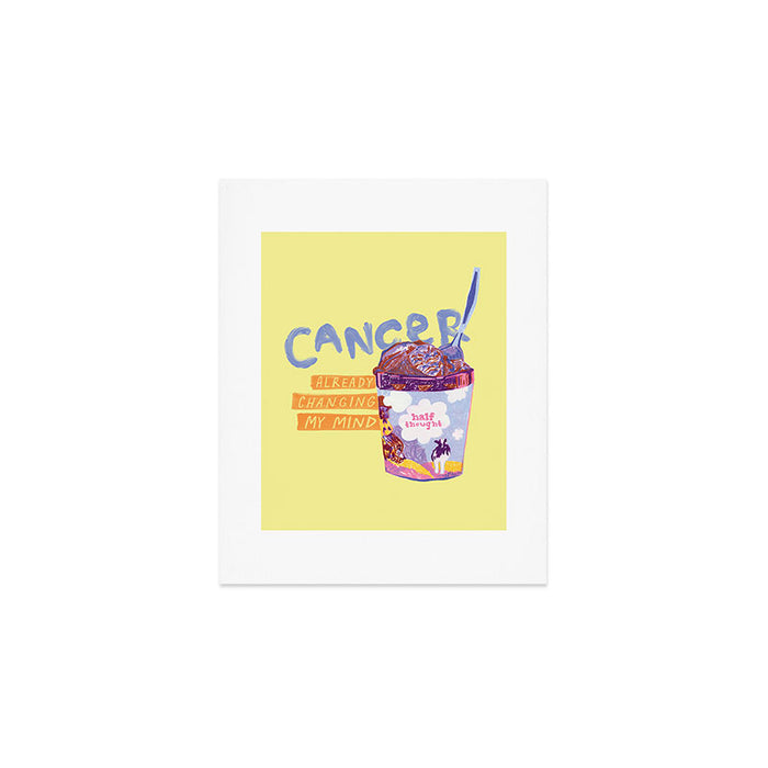 Emo Cancer in Calming Yellow | Zodiac Series Art Print Gallery Image 1