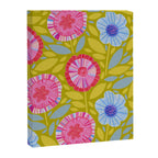Folk Floral Blossoms in Moss Green Canvas Print Gallery Image 6