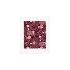 Forest Full of Wild Mushrooms in Burgundy & Peach Art Print Gallery Image 1