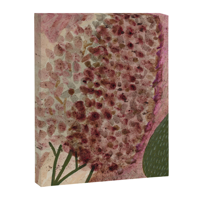 Garden Lilac Flower Painting in Purple & Peach Canvas Print Gallery Image 1