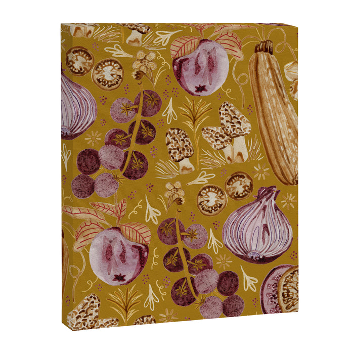 Garden Vegetables & Fresh Fruit in Harvest Yellow Canvas Print Gallery Image 1