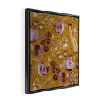 Garden Vegetables & Fresh Fruit in Harvest Yellow Framed Canvas Print Gallery Image 2