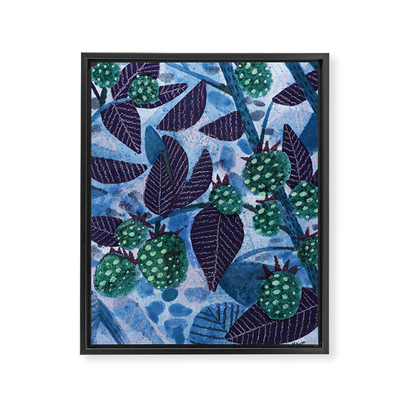 In Season in Blue Raspberry & Teal Framed Canvas Print Gallery Image 6
