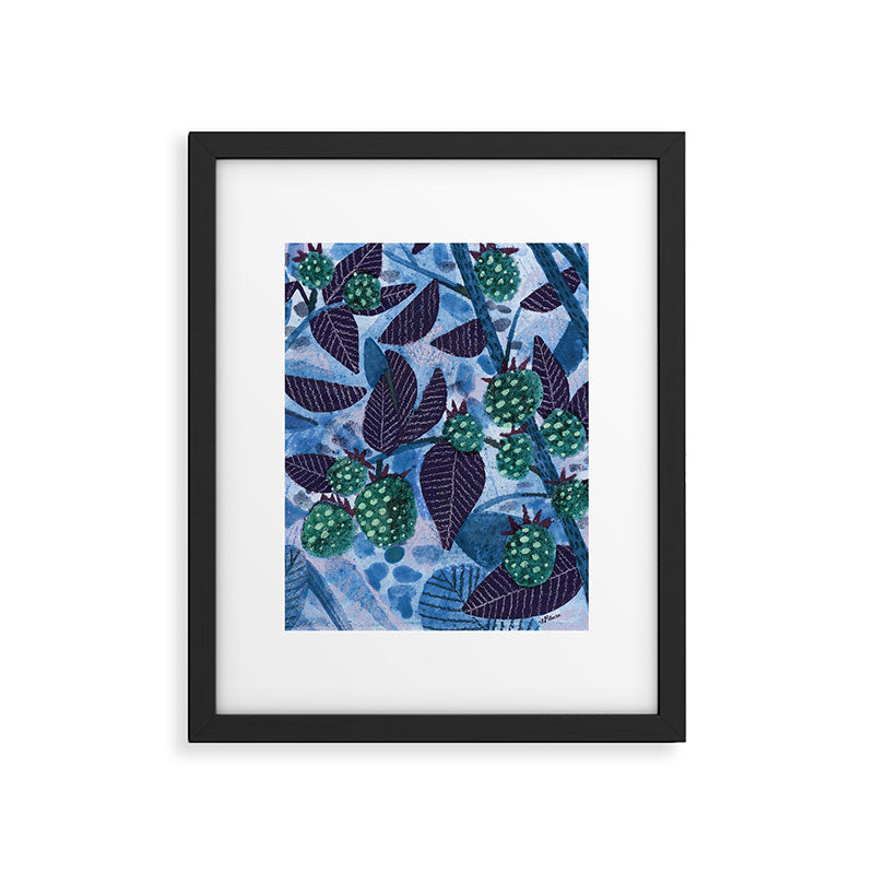 In Season in Blue Raspberry & Teal Framed Art Print Gallery Image 5