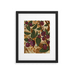 In Season in Red Raspberry and Forest Green Framed Art Print Gallery Image 5