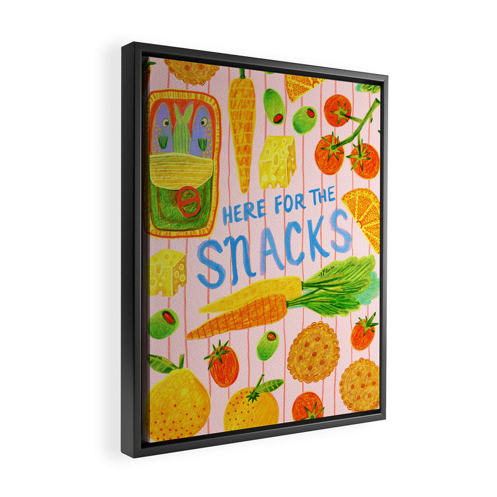 Kitchen Snacks & Apps in Berry Pink Framed Canvas Print Gallery Image 2