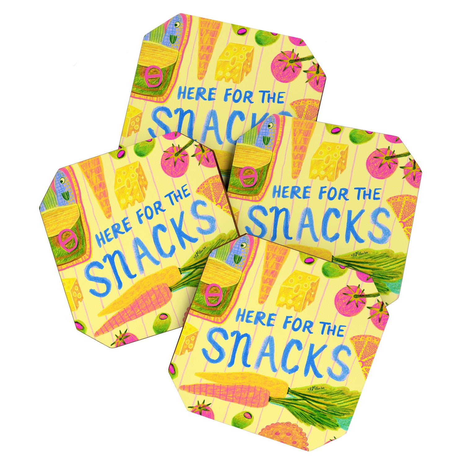 Kitchen Snacks & Apps in Butter Yellow Coaster Gallery Image 1