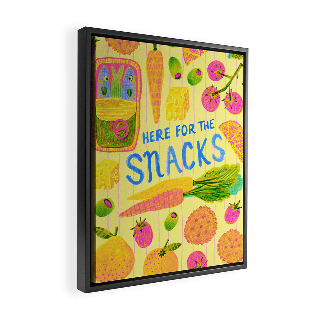 Kitchen Snacks & Apps in Butter Yellow Framed Canvas Print Gallery Image 2