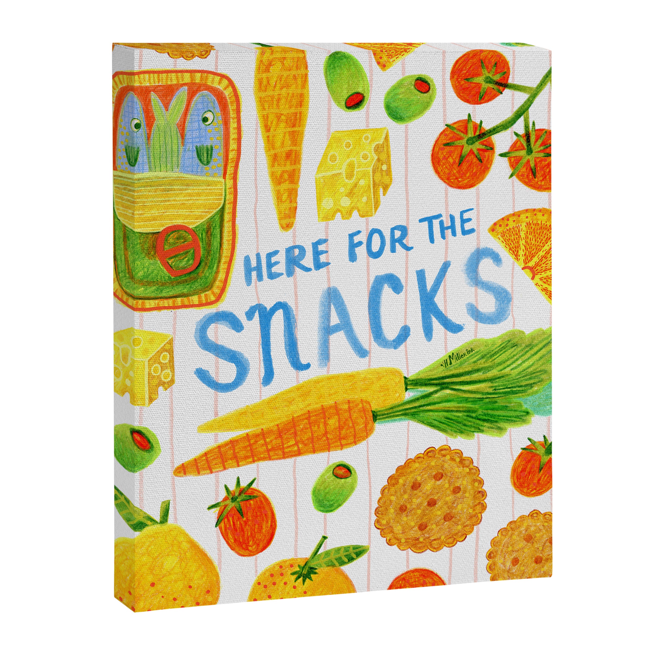 Kitchen Snacks & Apps in Orange & White Canvas Print Gallery Image 6