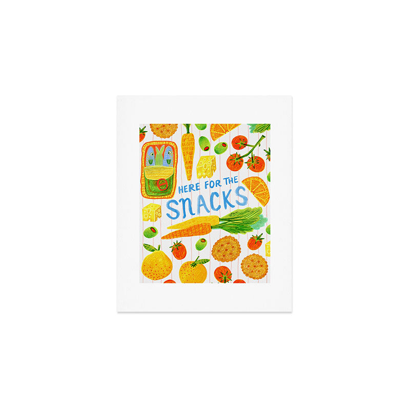 Kitchen Snacks & Apps in Orange & White Art Print Gallery Image 1