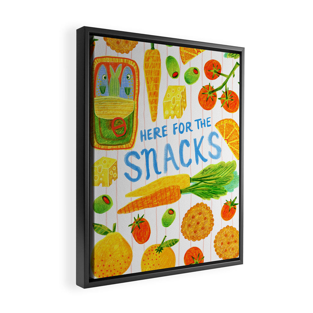 Kitchen Snacks & Apps in Orange & White Framed Canvas Print Gallery Image 2