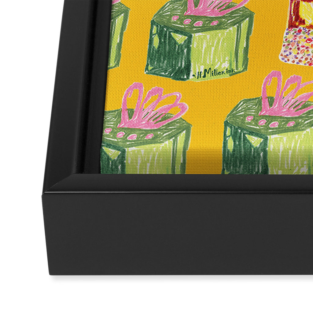 Leo Birthday Treats in Orange | Zodiac Series Framed Canvas Print Gallery Image 3
