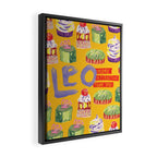 Leo Birthday Treats in Orange | Zodiac Series Framed Canvas Print Gallery Image 2