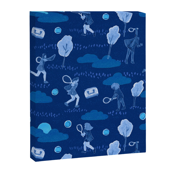 Let's Play Tennis in Navy Blue Canvas Print Gallery Image 1