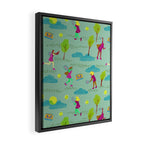Let's Play Tennis in Soft Green Framed Canvas Print Gallery Image 2