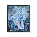 Little Morel Mushrooms in Blue Night Framed Canvas Print Gallery Image 6