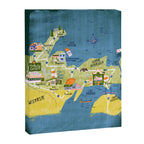 Map of Northern Michigan - Pasty Tour in Emerald Canvas Print Gallery Image 6