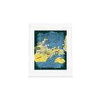 Map of Northern Michigan - Pasty Tour in Emerald Art Print Gallery Image 1