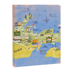 Map of Northern Michigan - Pasty Tour in Peach Canvas Print Gallery Image 6