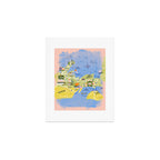 Map of Northern Michigan - Pasty Tour in Peach Art Print Gallery Image 1