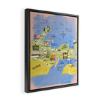 Map of Northern Michigan - Pasty Tour in Peach Framed Canvas Print Gallery Image 2