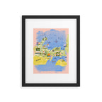 Map of Northern Michigan - Pasty Tour in Peach Framed Art Print Gallery Image 5