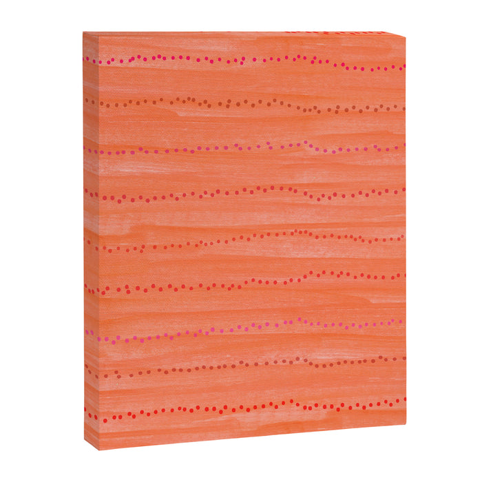 Minimal Doodle Dots in Chili Red Canvas Print Gallery Image 1