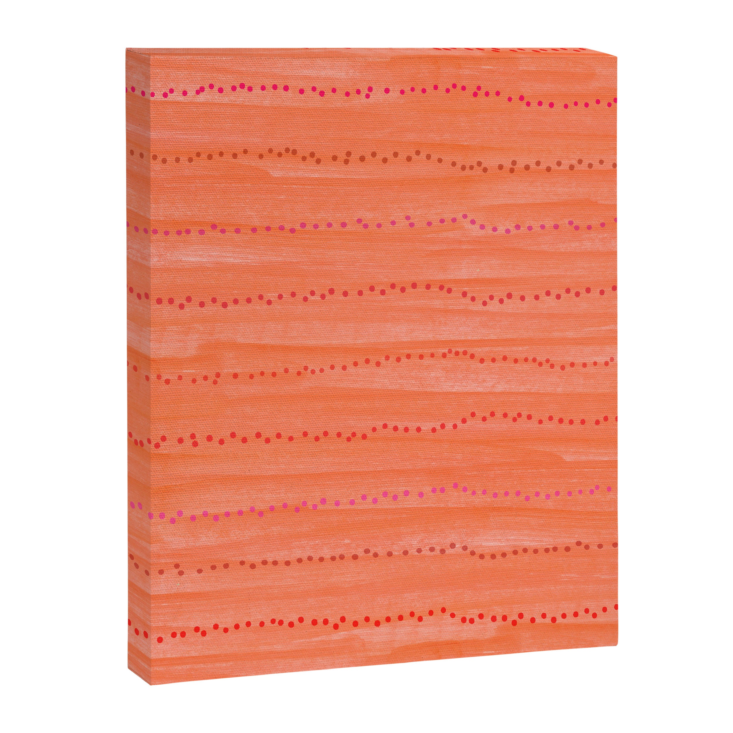 Minimal Doodle Dots in Chili Red Canvas Print Gallery Image 6