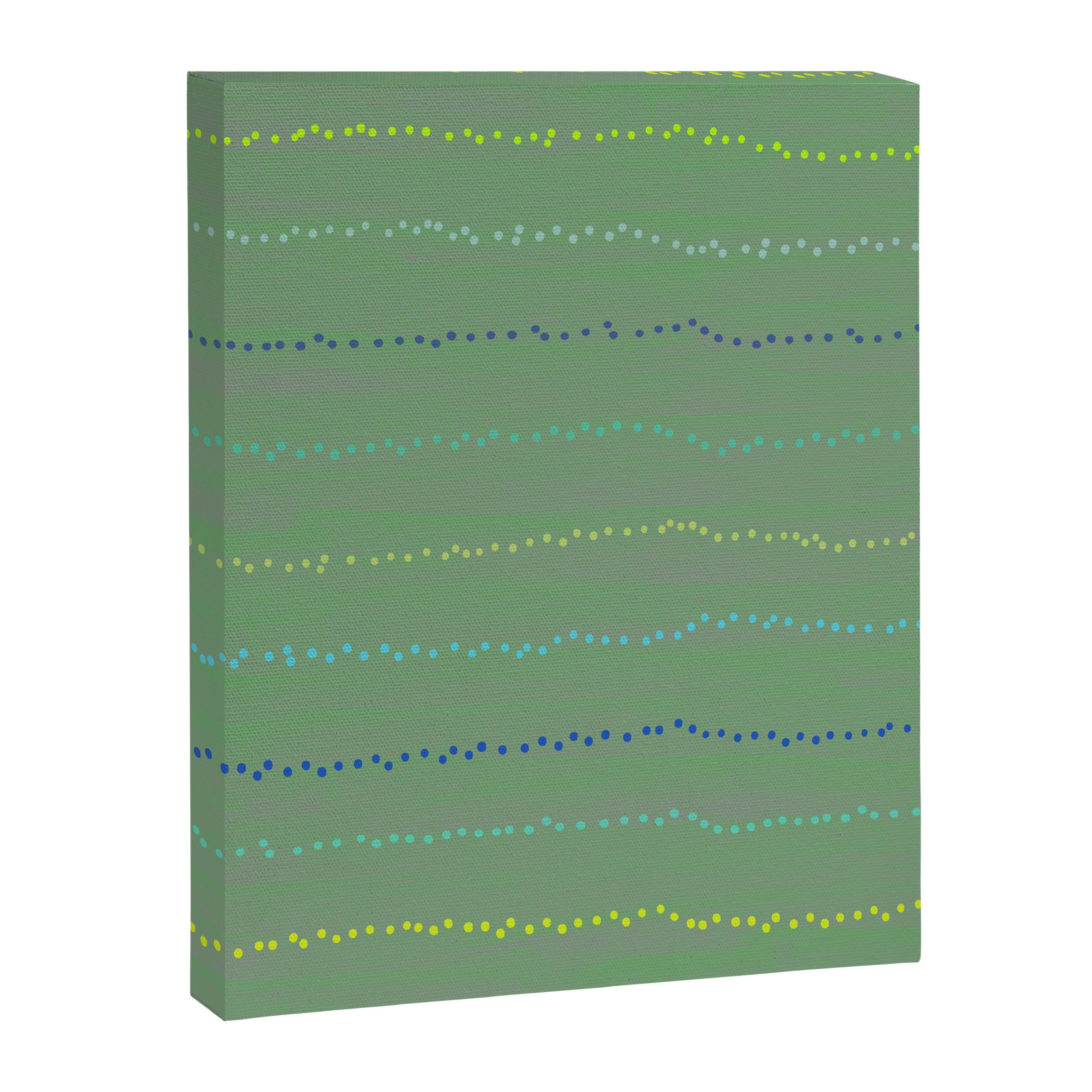 Minimal Doodle Dots in Sage Green Canvas Print Gallery Image 6