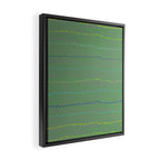 Minimal Doodle Dots in Sage Green Framed Canvas Print Gallery Image 2